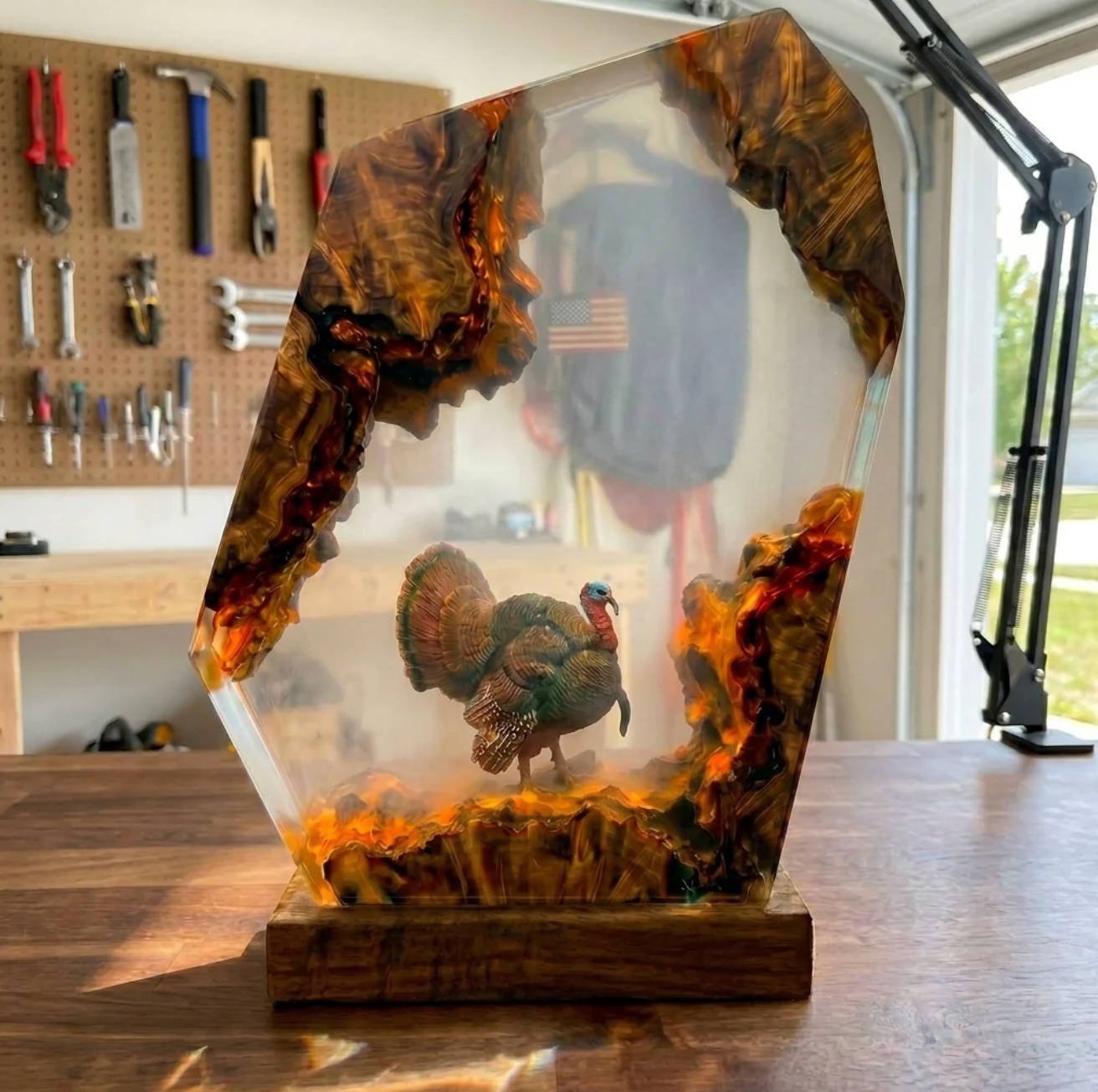 [PRE-ORDERS]- HunterGlow- Turkey Hunting Resin Lamp